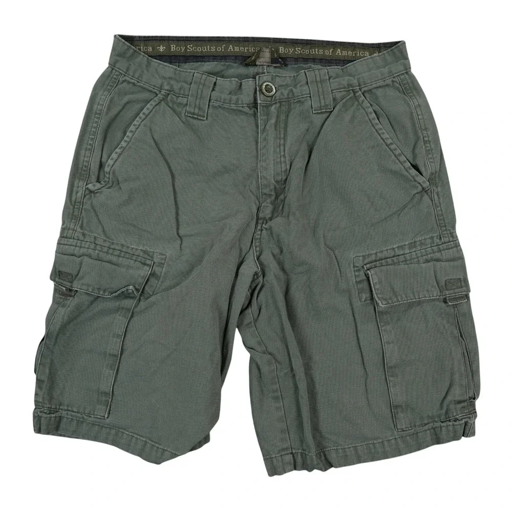 Lot of 3 Boy Scouts of America Cargo Shorts Mens 30 Green Regular Outdoor Hiking
